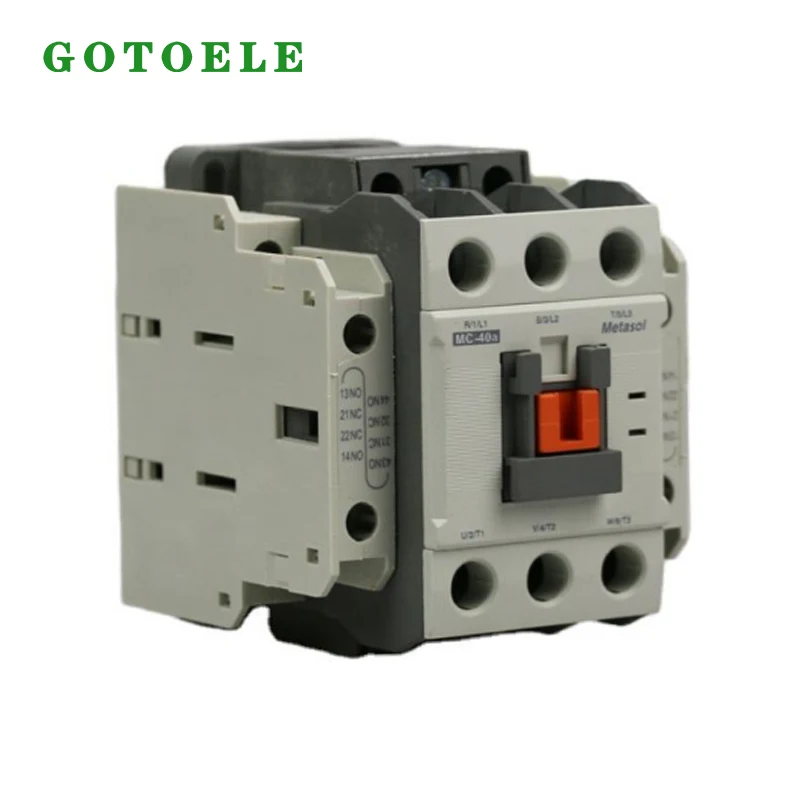 MC-40A AC magneettikontaktori 3P 40A 18.5KW 1NO+1NC